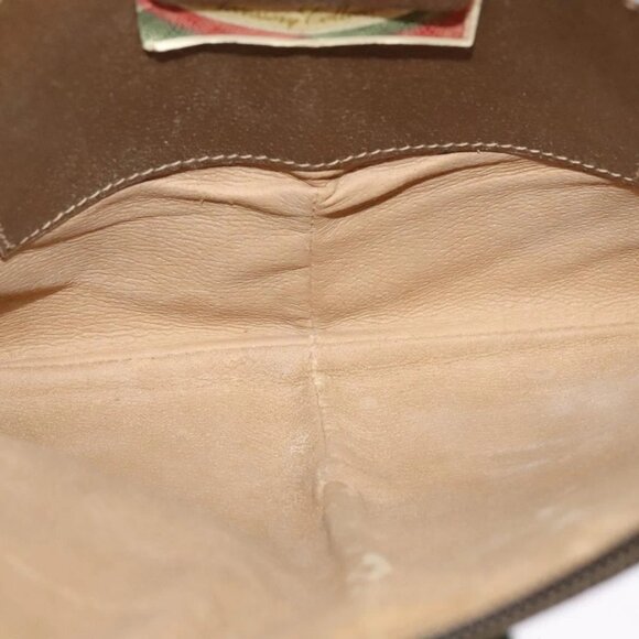 GUCCI GG Supreme Web Sherry Line Shoulder Bag PVC Beige 98 02 047 Auth 125950 - Picture 14 of 16